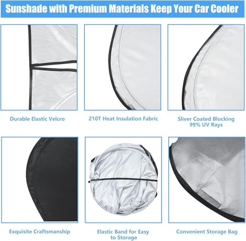 Windshield Sun Shade Car Sunshade Accessories for Honda Civic - Product Imagery