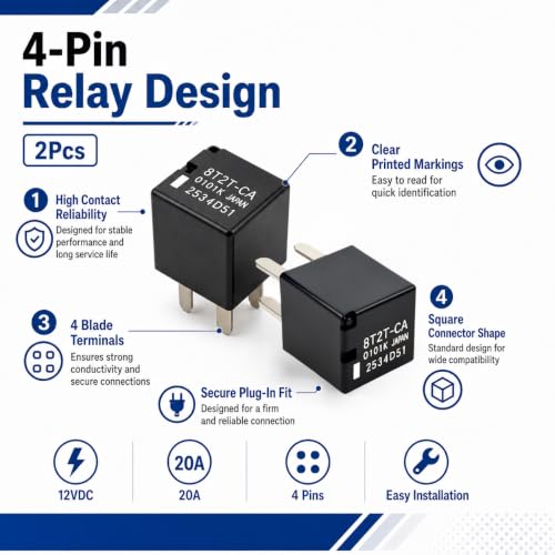 Relay 8T2T-CA (Set of 2) - 8T2T-CA 0101K 12VDC 20A Automotive - Product Imagery