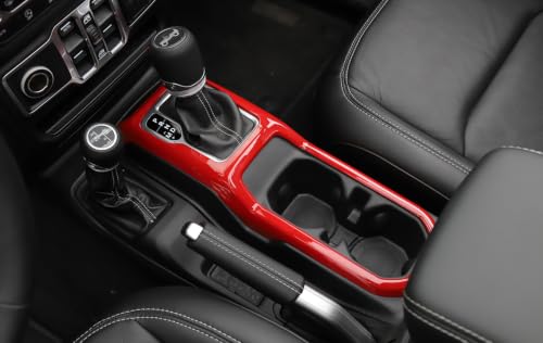 Glossy Red Console Gear Trim for Jeep Wrangler JL & Gladiator JT - Product Imagery
