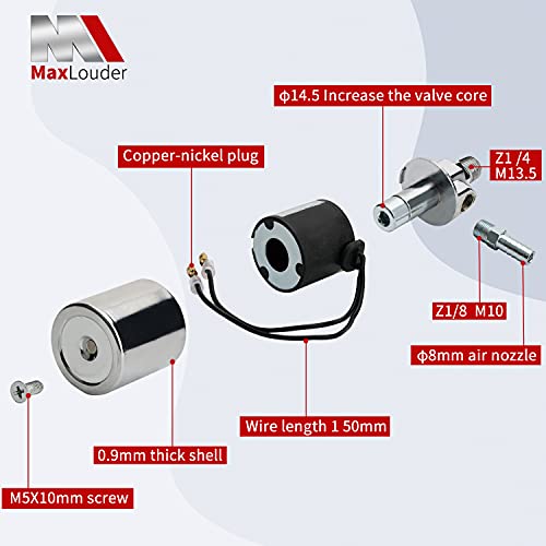 MaxLouder 1/4" NPT 12V/24V Air Horn Solenoid Valve For Train - Product Imagery