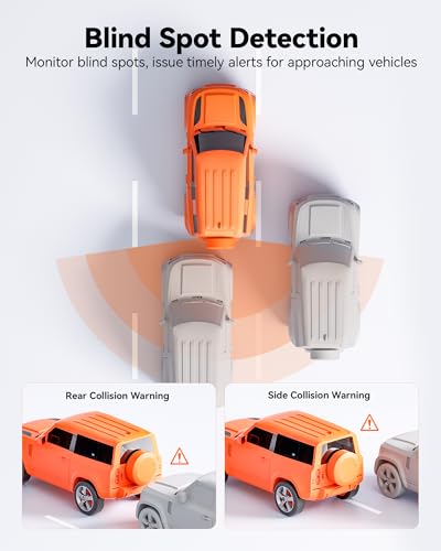 WOLFBOX G850 PRO 4K Mirror Dash Cam with ADAS and BSD,64GB - Product Imagery