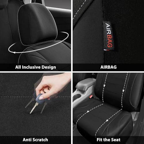 CAR PASS Neoprene EVA Waterproof car seat Covers Front Seats - Product Imagery