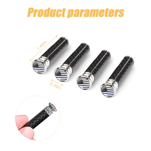 Moly Magnolia 4PCS Carbon Fiber Car Door Lock Knob Covers, Style - Product Imagery