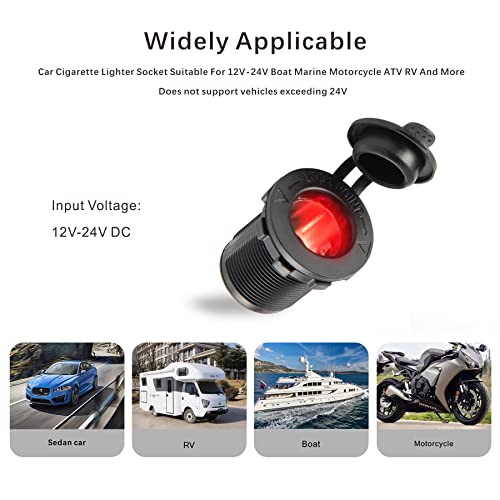 UYYE Universal 12V/24V Car Cigarette Lighter Socket, for Car - Product Imagery