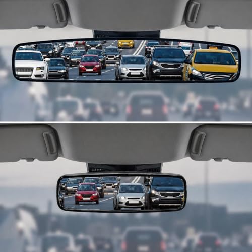 Goodyear Super Wide 17 Inch Panoramic Rear View Car Mirror, - Product Imagery