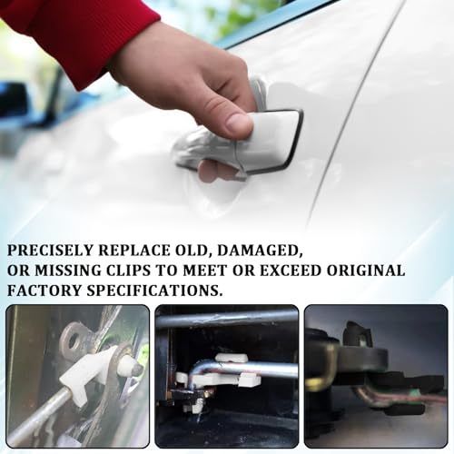 Door Lock Rod Clip, Door Handle Lock Rod Hood Latch Locking Push - Product Imagery