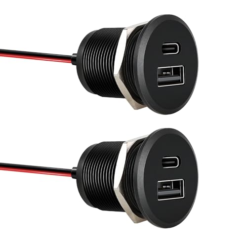 acegoo 24W USB C Car Charger, Aluminum Fast Charging 12V USB - Product Imagery
