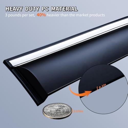 Tape on Window Deflector Fit Hyundai Tucson 2022-2026 Rain Guard - Product Imagery