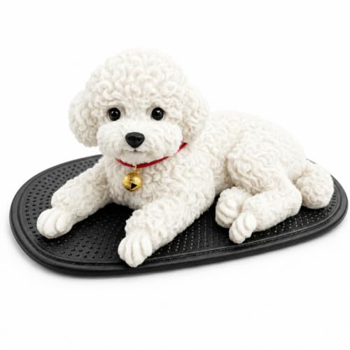 Silicone Dog Dashboard Decoration for Car, Realistic Teddy Dog - Product Imagery