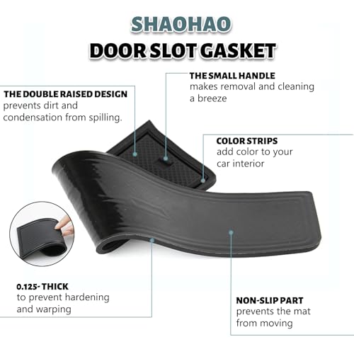 SHAOHAO for 2026 2027 Hyundai Palisade Door Slot Mats for 2026 - Product Imagery