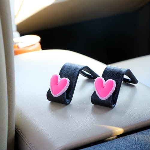 Car Seat Headrest Hook, Cute Heart Design Universal Vehicle - Product Imagery