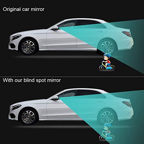 2 pcs Blind Spot Mirrors, 2" Round HD Glass Convex 360° Wide - Product Imagery