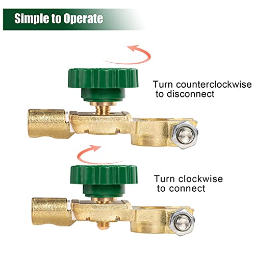 Switch Isolator , Brass Plated Zinc Alloy Knob Type Top Post - Product Imagery