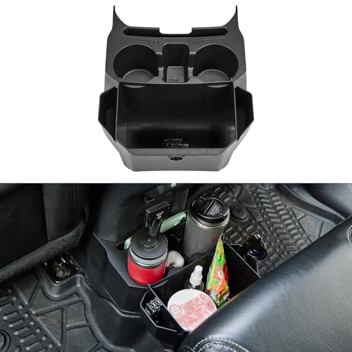 JOYTUTUS Backseat Cup Holder Storage Box Tray Organizer with - Product Imagery