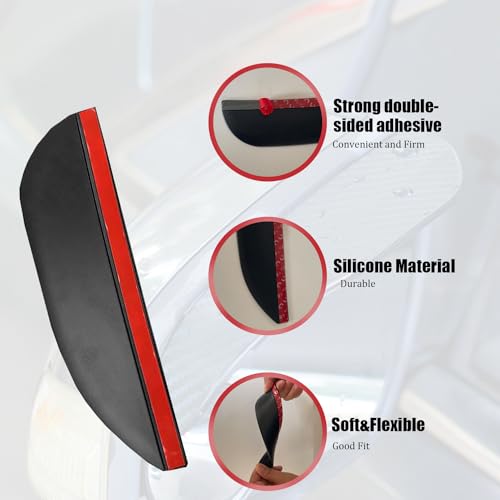 Pincuttee 2PC Side Mirror Visor Rain Guards,Car Rear View Mirror - Product Imagery
