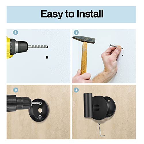 Kruodop Towel Hooks for Bathroom,2 Packs Wall Mount Towel - Product Imagery