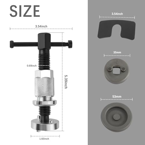5PCS Brake Caliper Compression Tool Set,Chrome-Plated Steel - Product Imagery