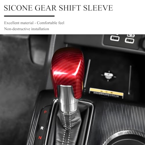 povtii Car Shift Knob Cover, Shifter Cap for CRV HRV 2023 2024 - Product Imagery