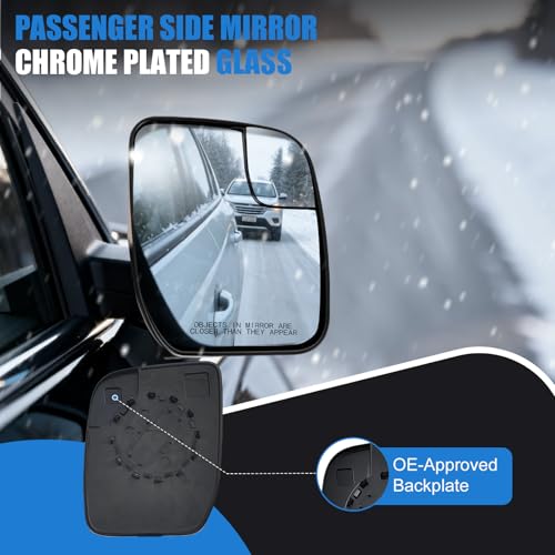 Passenger Side Mirror Glass with Backing Plate Compatible with - Product Imagery