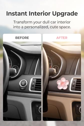 Car Push to Start Button Cover, Cute 3D Flower Start Button - Product Imagery