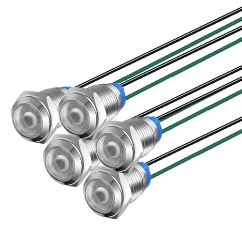 Gebildet 5pcs 10mm 3V-4.5V-5V-6V-7.5V-9VDC LED Metal Indicator - Product Imagery