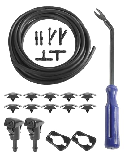 22PCS Windshield Washer Hose Kit,13FT Washer Fluid Hose,6 PCS - Product Imagery