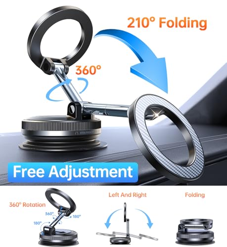 Coolpow【Newest Vacuum Magnetic Phone Holder for Car Phone Holder - Product Imagery