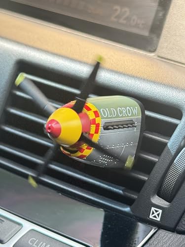 P-51 "OLD CROW" Car Air Freshener with Spinning Propeller, Vent - Product Imagery