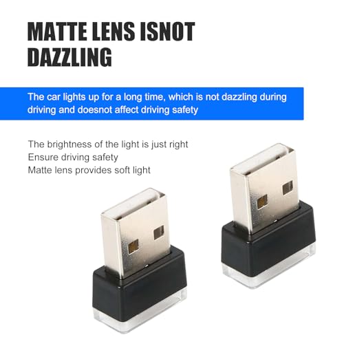 4 PCS USB LED Car Interior Atmosphere Lamp, Plug-in Auto Ambient - Product Imagery