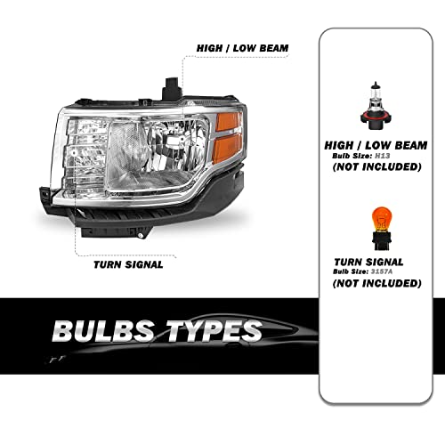 SOCKIR Headlight for 2009-2012 Ford Flex Not Hybrid Not for HID - Product Imagery