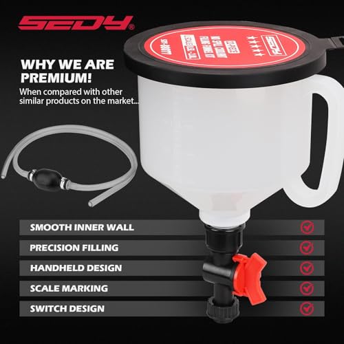 22-Piece No-Spill Coolant Filling Funnel Kit and Siphon Hose - Product Imagery