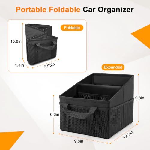 BFXM Car Organizer Back Seat, Black Collapsible Middle Seat Car - Product Imagery