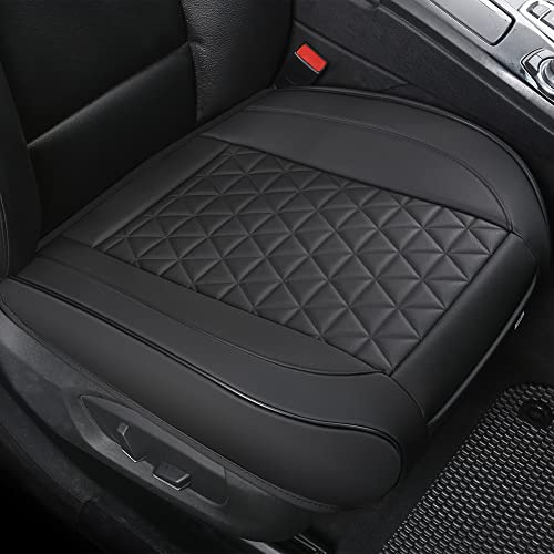 Black Panther 1 Pair Front Seat Covers Luxury Faux Leather - Product Imagery