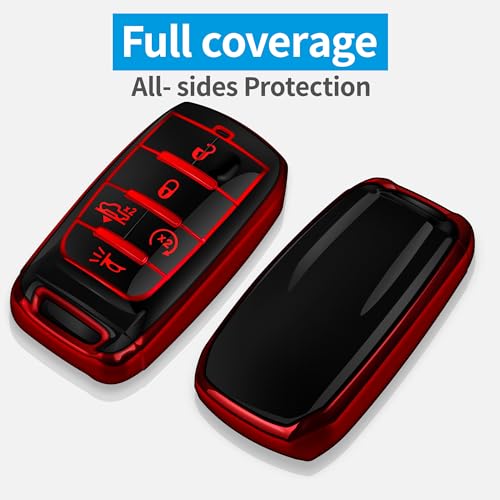 Tukellen for Dodge Key Fob Cover Soft TPU Full Protection Key - Product Imagery
