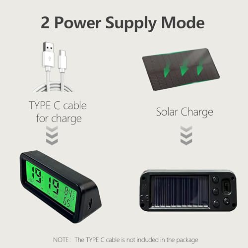 Timloon Car Dashboard Clock with Automatic Backlight at - Product Imagery