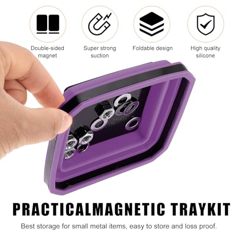 Yourkar Collapsible Magnetic Parts Tray, 4.5 Inch Foldable - Product Imagery