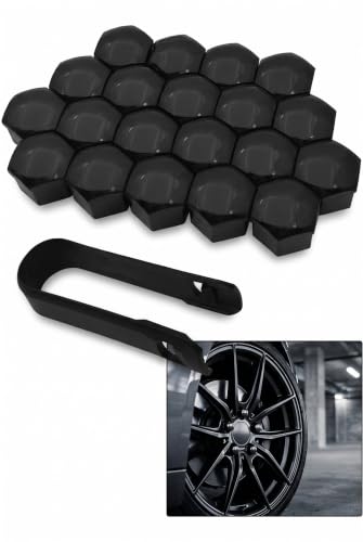 20PCS Lug Nut Covers, 21mm Plastic Dustproof Wheel Bolt Nut - Product Imagery