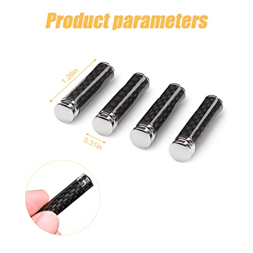 Moly Magnolia 4PCS Car Door Lock Knobs, Carbon Fiber Pin Cover, - Product Imagery