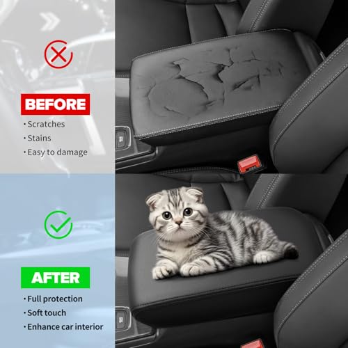 Center Console Armrest Cover Compatible with Honda Civic - Product Imagery