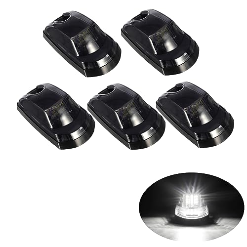 5PCS 9LED Cab Marker Lights Clear Lens Amber Top Roof Clearance - Product Imagery