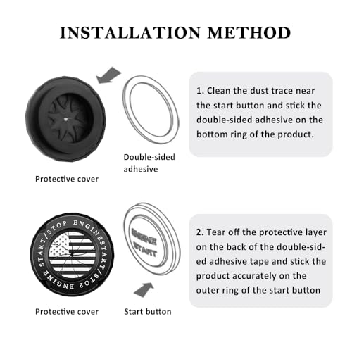 Stylish Car Push Start Button Cover,Spin Type Zinc Alloy Push to - Product Imagery