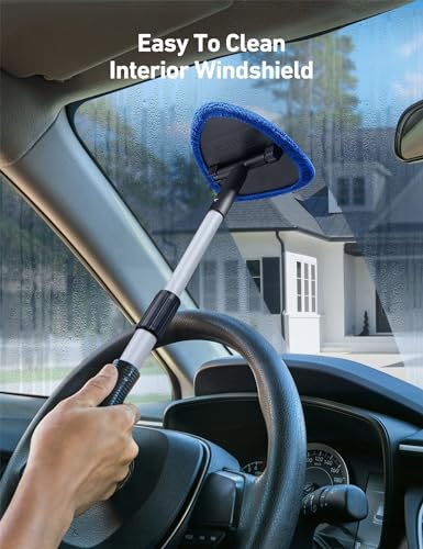 AstroAI 21" Extra-Long Windshield Cleaner Tool & Car Interior - Product Imagery