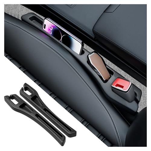 2PCS Car Seat Gap Filler Organizer,2 in 1 Car Gap Filler (Black) - Product Imagery