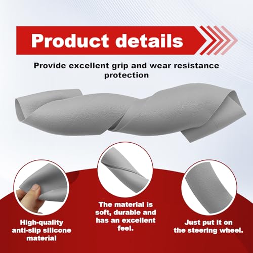 Car Steering Wheel Cover, Cool Non-Slip Silicone Steering Wheel - Product Imagery