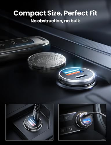 LISEN Car Charger USB C, 69W Cigarette Lighter USB Charger - Product Imagery