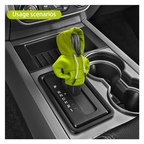 JOYCOURT Car Gear Shift Hoodie Auto Shifter Knob Cover, Green - Product Imagery