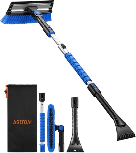 AstroAI 47" Extendable 3-in-1 Snow Brush & Ice Scrapers for Car - Product Imagery