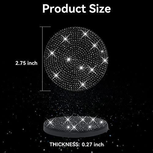 SINGARO Bling Cup Holder Coasters for Car, 2PCS Universal - Product Imagery