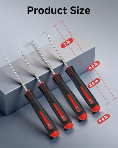 4-Piece Pick Set Mechanic, Automotive Hook and Pick Set with - Product Imagery