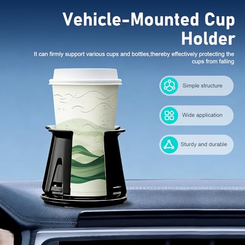2PCS Car Cup Holder Insert, Upgraded Cup holder Insert for Car - Product Imagery